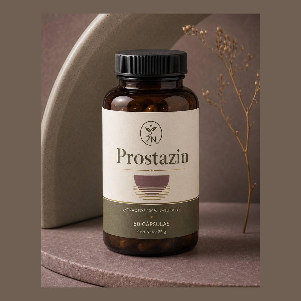 Envase de Prostazin con etiqueta legible